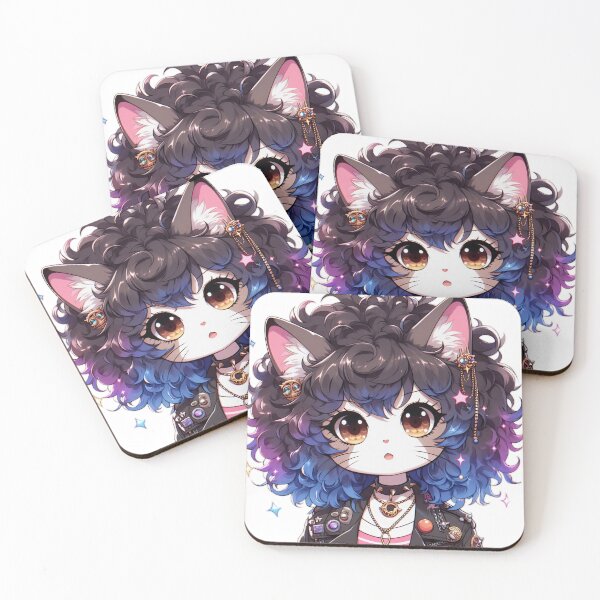 Item preview, an anime of a Cat girl in rock style designed and sold by BlurBlurDesign.