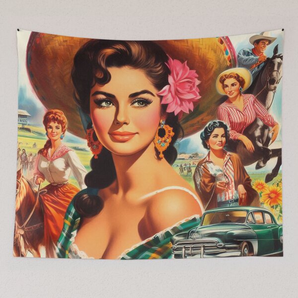 Item preview, Retro Country Pin-up designed and sold by PulpVintage.