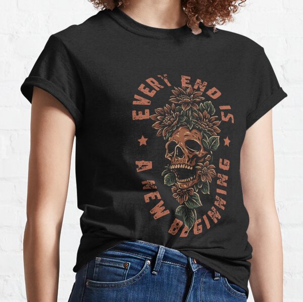 Item preview, Skull and Flowers – Cycle of Life designed and sold by AK-STORE-ART.