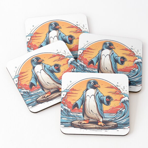 Item preview, cute penguin practicing karate designed and sold by Karaz's Animal Kingdom.