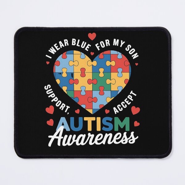 Item preview, I Wear Blue For my son Autism Awareness men women kids mom, autism awareness month designed and sold by BLZART.