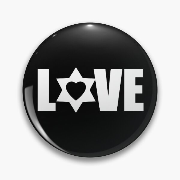 Item preview, L✡VE white on black designed and sold by Jewish Love.