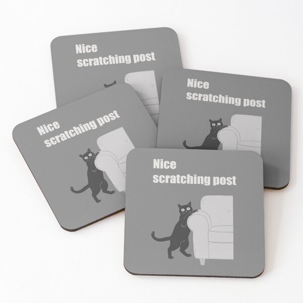 Item preview, Mischievous cat art : Nice scratching post Gray version designed and sold by TheGrandLordCat.