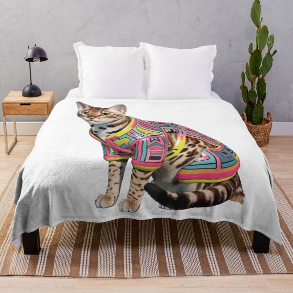 Item preview, Bengal Cat in Futuristic Pop-Art Suit – Bold & Stylish designed and sold by Petpixy.