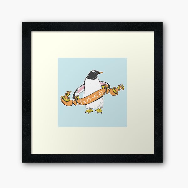 Item preview, Gentoo pinguin Japanese Kanji Characters designed and sold by piedaydesigns.