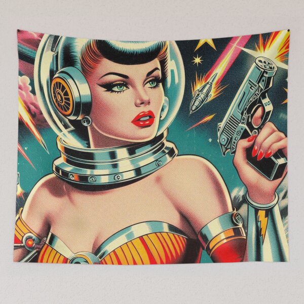 Item preview, Vintage Astronaut Girl designed and sold by PulpVintage.
