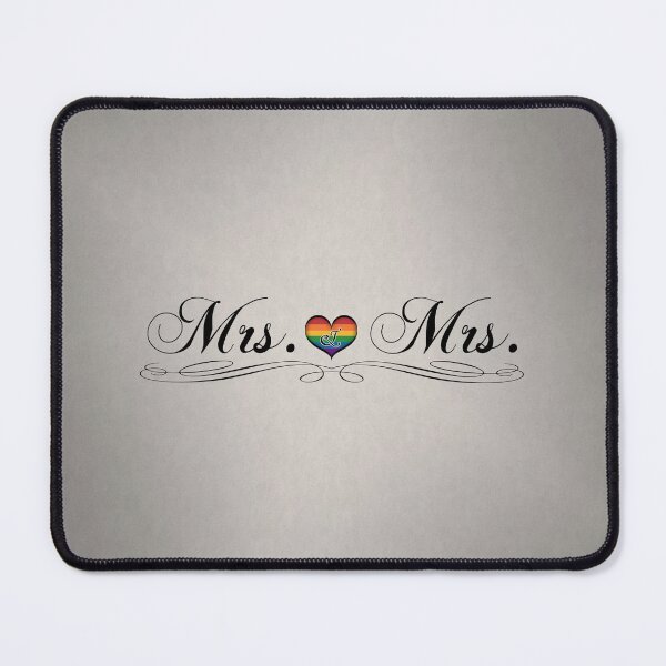 Item preview, Mrs. and Mrs. Lesbian Pride Typography Design designed and sold by LiveLoudGraphic.