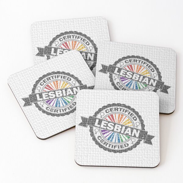 Item preview, Certified Lesbian Pride Seal of Approval with Rainbow Flag Background designed and sold by LiveLoudGraphic.