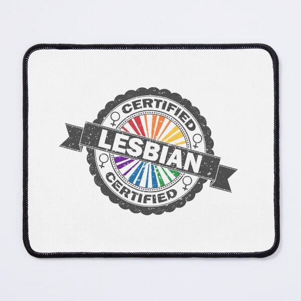 Item preview, Certified Lesbian Pride Seal of Approval with Rainbow Flag Background designed and sold by LiveLoudGraphic.