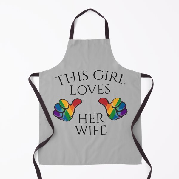 Item preview, This Girl Loves Her Wife Lesbian Pride Design with Rainbow Thumbs designed and sold by LiveLoudGraphic.