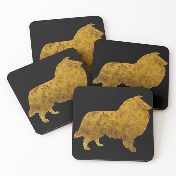 Item preview, Rough Collie in Gold Filigree  designed and sold by Spinyflowerart.