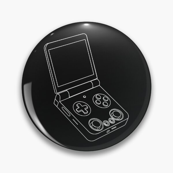 Item preview, M Flip - Retro Game Console - White Outline designed and sold by RetroGDesigns.