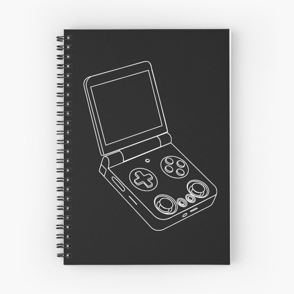 Item preview, M Flip - Retro Game Console - White Outline designed and sold by RetroGDesigns.