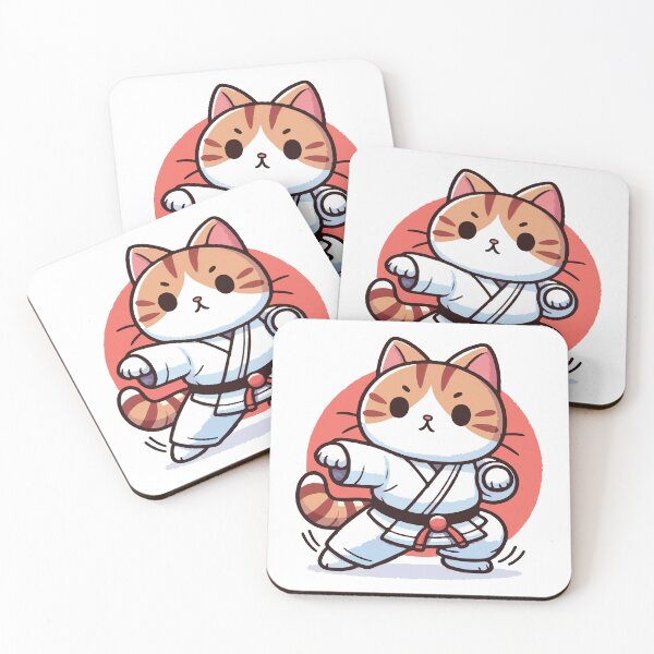 Item preview, Karate Cat - Cute Martial Arts Kitty in Gi designed and sold by -DEEWOLF-.