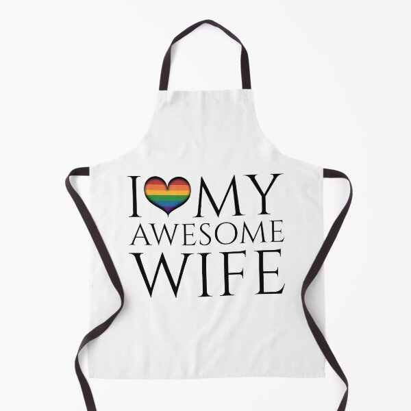 Item preview, I Love My Awesome Wife Lesbian Pride Typography designed and sold by LiveLoudGraphic.