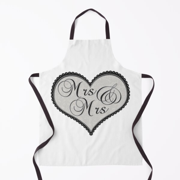Item preview, Elegant Mrs and Mrs Lesbian Pride Decorative Heart designed and sold by LiveLoudGraphic.