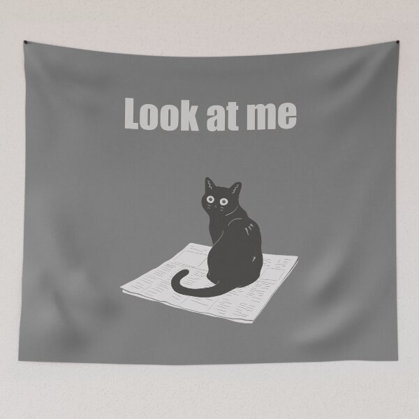 Item preview, Humorous cat art : Look at me Gray version designed and sold by TheGrandLordCat.