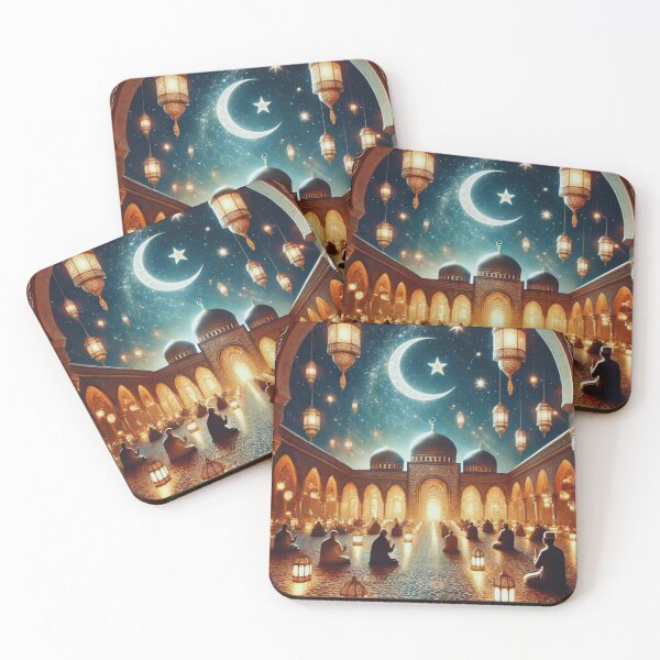 Item preview, Ramadan Night - Prayer under the starry sky designed and sold by M-Masterpieces.