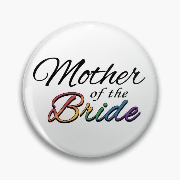 Item preview, Lesbian Pride Mother of the Bride Typography in Rainbow Colors designed and sold by LiveLoudGraphic.