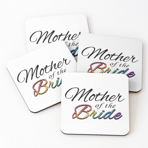Item preview, Lesbian Pride Mother of the Bride Typography in Rainbow Colors designed and sold by LiveLoudGraphic.