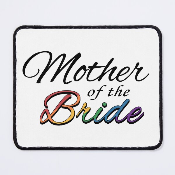 Item preview, Lesbian Pride Mother of the Bride Typography in Rainbow Colors designed and sold by LiveLoudGraphic.