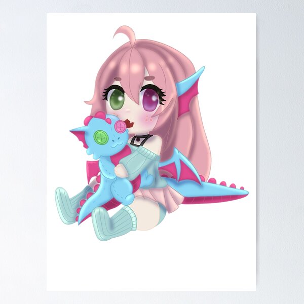 Item preview, Tempie with dragon plushie designed and sold by Winged Creations.