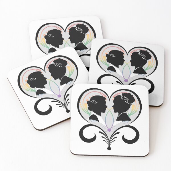 Item preview, Two Lesbian Pride Brides Inside an Elegant Heart designed and sold by LiveLoudGraphic.