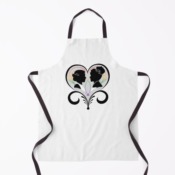 Item preview, Two Lesbian Pride Brides Inside an Elegant Heart designed and sold by LiveLoudGraphic.