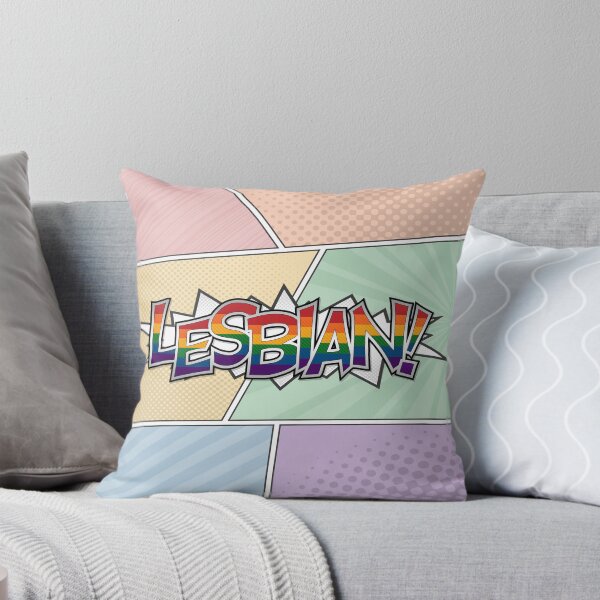 Item preview, Halftone Lesbian Pride Typography with Rainbow Flag Background designed and sold by LiveLoudGraphic.