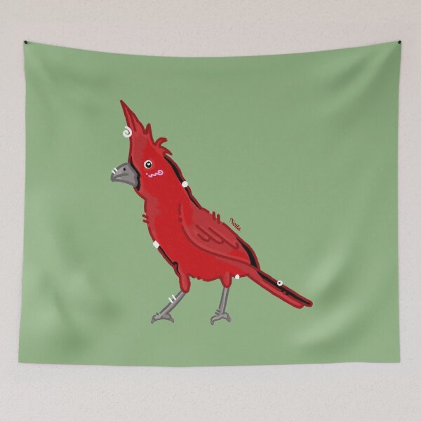 Item preview, Coriano Cardinal Bird Venezuela (Endangered species) designed and sold by NellaDezain.