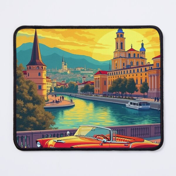 Item preview, Digital Retro Pop Art Poster of Belgrade, Serbia | Vibrant Cityscape Artwork | Urban Pop Art Design designed and sold by PaintedPixels01.