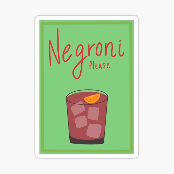 Item preview, Negroni Drink Print  designed and sold by Hannahbanana003.