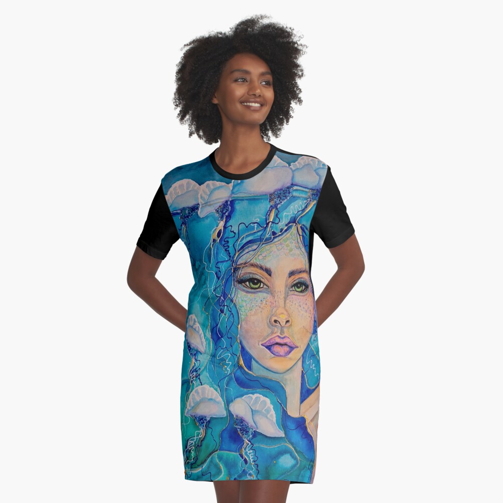 Item preview, Graphic T-Shirt Dress designed and sold by Saltyartmia.