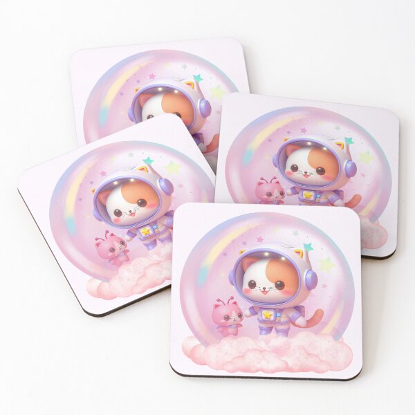 Item preview, Chibi Astronaut Kitty Meets Kawaii Kitty Alien designed and sold by st4rlit3 st4rbrit3.