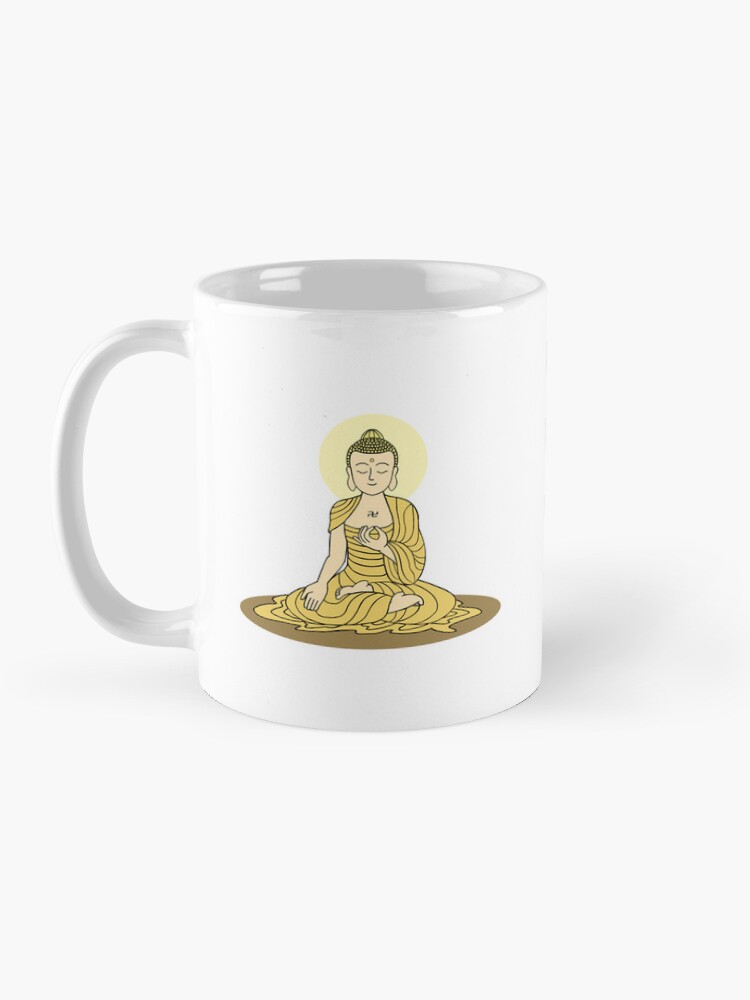 Thumbnail 3 of 6, Coffee Mug, Golden Serenity Buddha designed and sold by Buddhismdotnet.