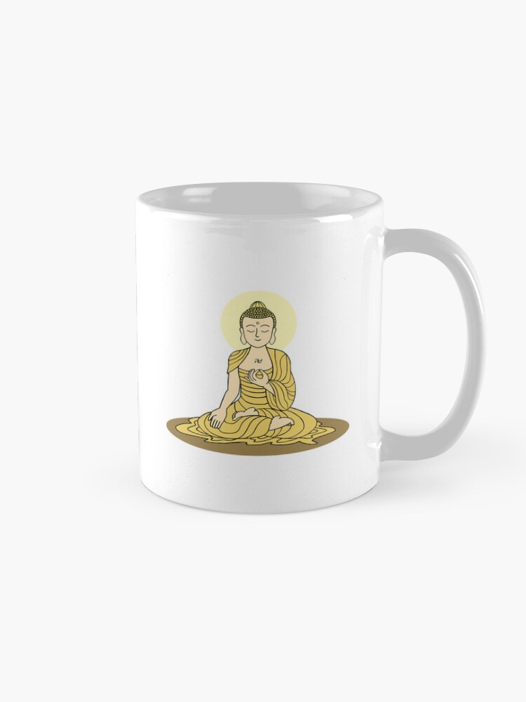 Thumbnail 5 of 6, Coffee Mug, Golden Serenity Buddha designed and sold by Buddhismdotnet.