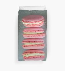 Macarons au macaron rose Housse de couette