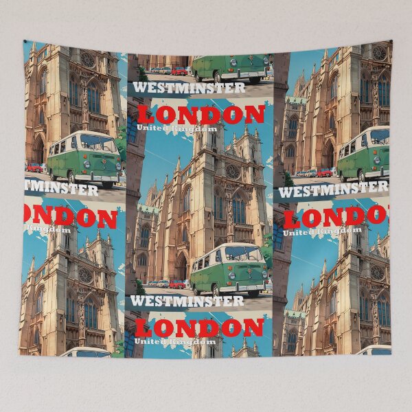 Item preview, Travel to Westminster, Cute Vintage Design Sticker, poster Travel ANIME 80s designed and sold by UrbanTRIP.