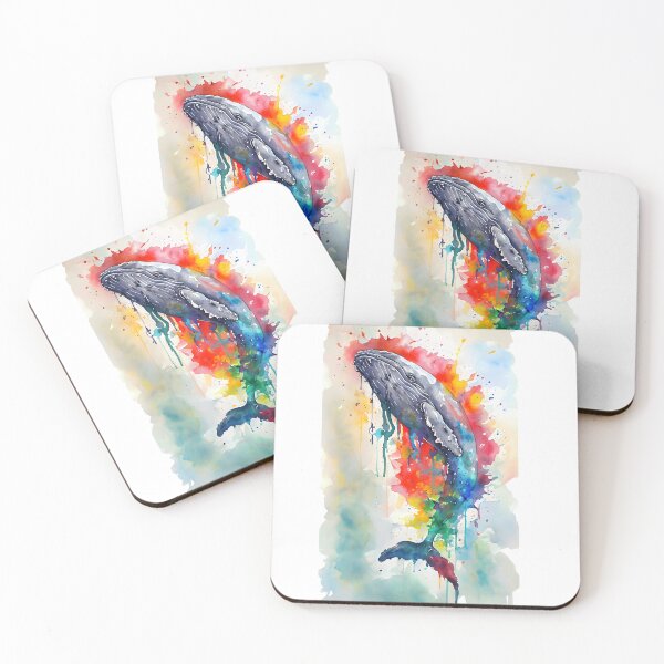Artikelvorschau, Aquarell Bunter Grauwal entworfen und verkauft von BNDDesign.