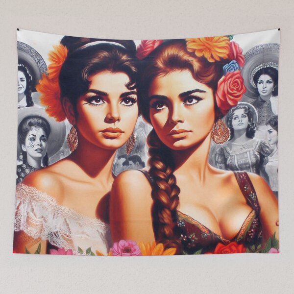 Artikelvorschau, Hispanisches Pin-Up-Gemälde entworfen und verkauft von PulpVintage.