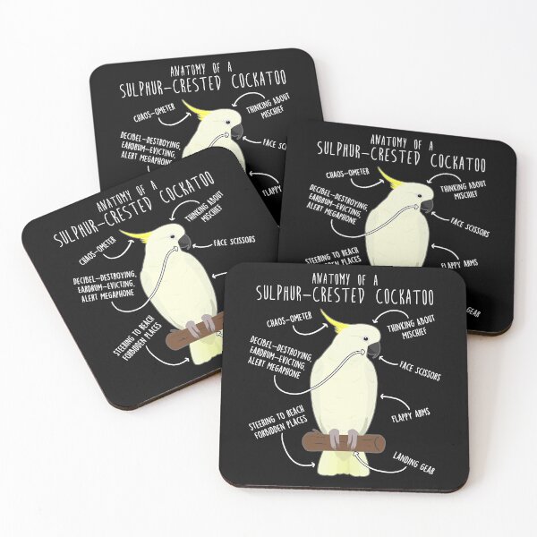 Item preview, Sulphur-Crested Cockatoo Parrot Anatomy designed and sold by Clara Hollins.