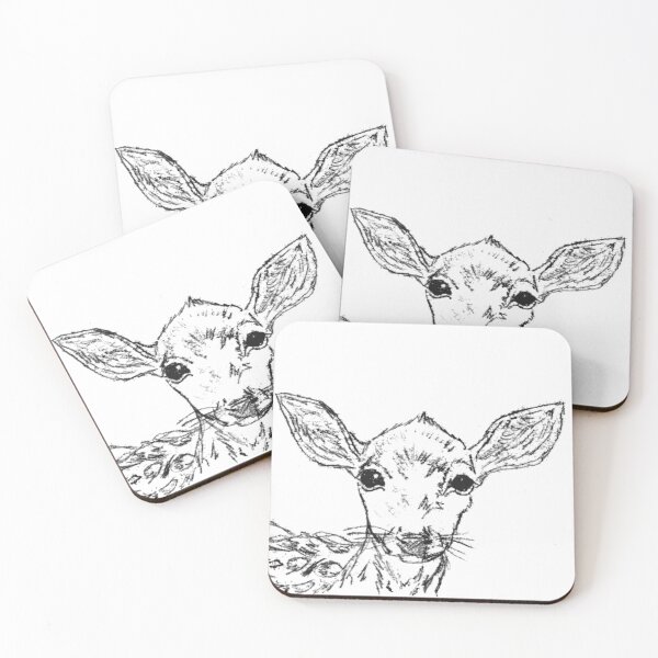 Item preview, Deer Linear Mono Print designed and sold by matte_hue88.