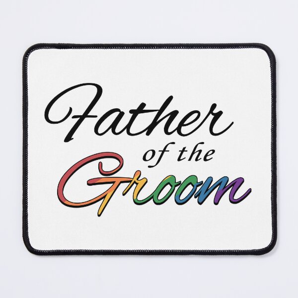 Item preview, Gay Pride Father of the Groom Typography in Rainbow Colors designed and sold by LiveLoudGraphic.