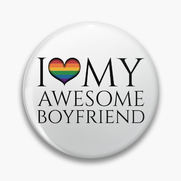 Artikelvorschau, Ich liebe meinen fantastischen Freund Gay Pride Typografie mit Regenbogenherz entworfen und verkauft von LiveLoudGraphic.