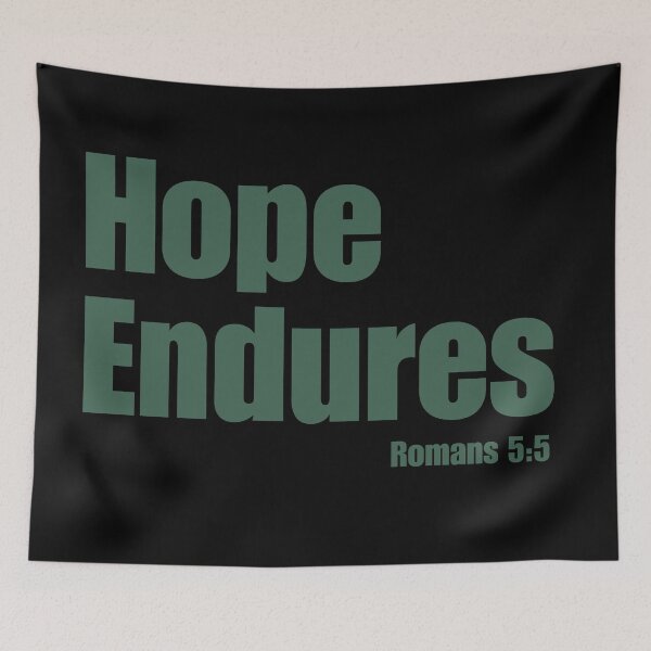 Item preview, Hope Endures, Christian Quotes designed and sold by MoriaStore.