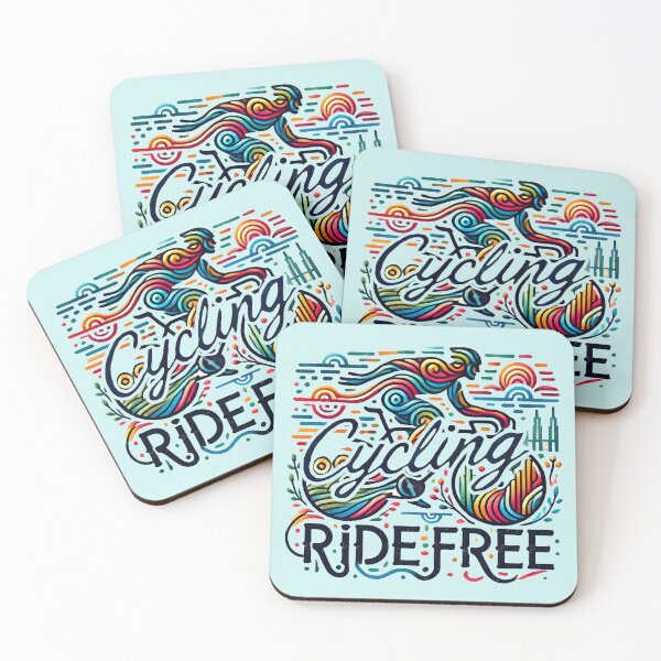 Item preview, Cycling Ride Free, typography designed and sold by maxmaj.