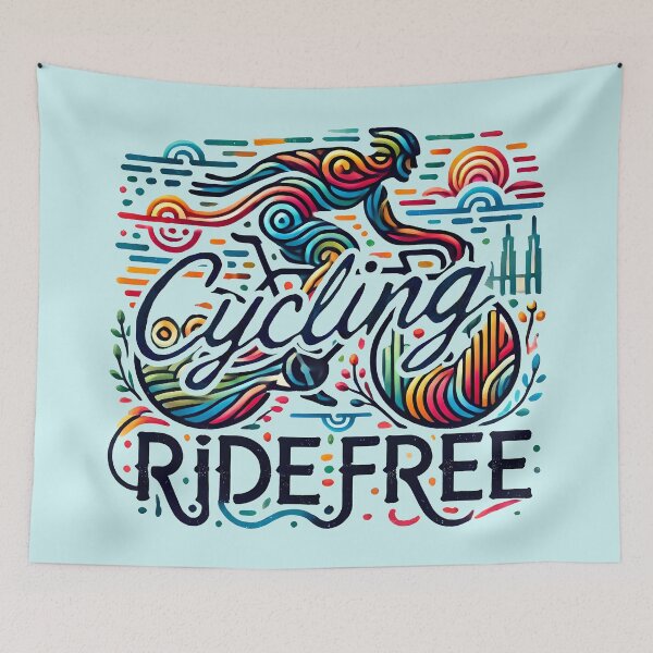 Item preview, Cycling Ride Free, typography designed and sold by maxmaj.