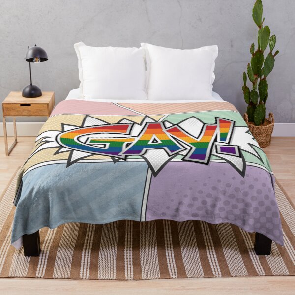 Item preview, Halftone Gay Pride Typography with Rainbow Flag Background designed and sold by LiveLoudGraphic.