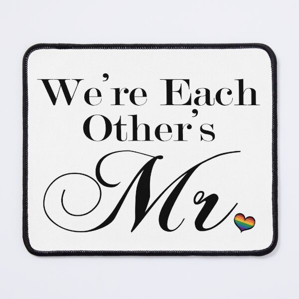 Item preview, We're Each Other's Mr. Gay Pride Typography with Rainbow Heart designed and sold by LiveLoudGraphic.