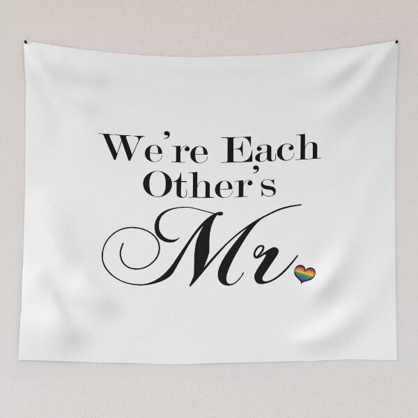 Item preview, We're Each Other's Mr. Gay Pride Typography with Rainbow Heart designed and sold by LiveLoudGraphic.